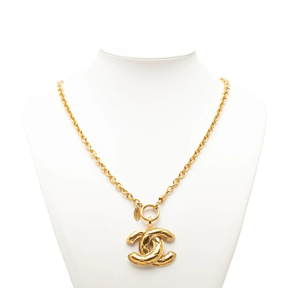 CHANEL Authentic Gold Logo Necklace - Picture 6 of 6
